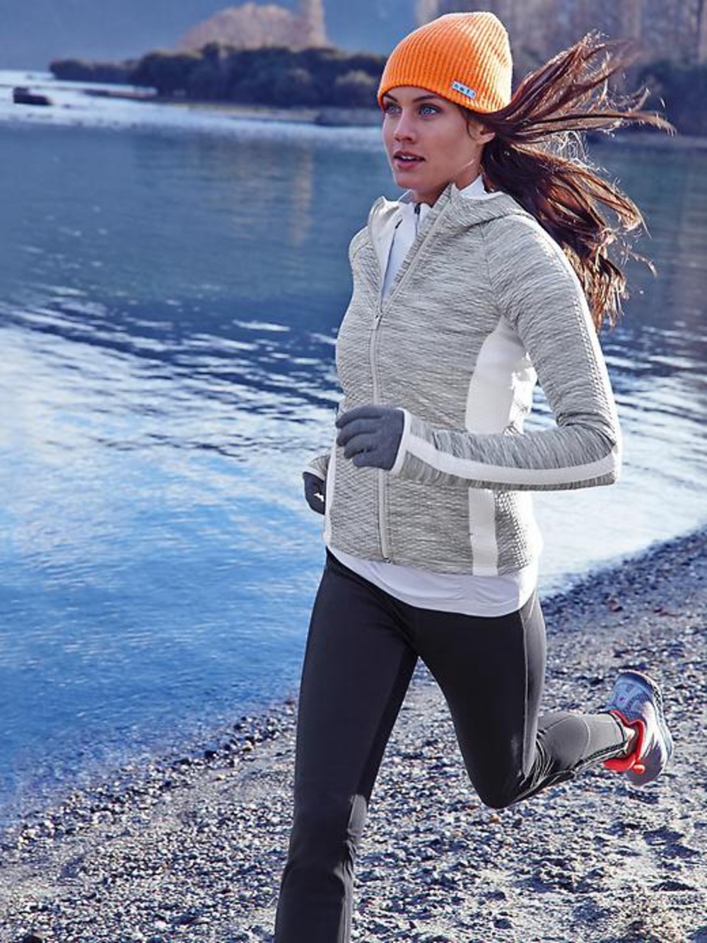 Athleta Snowscape Jacket - Grey/White Small